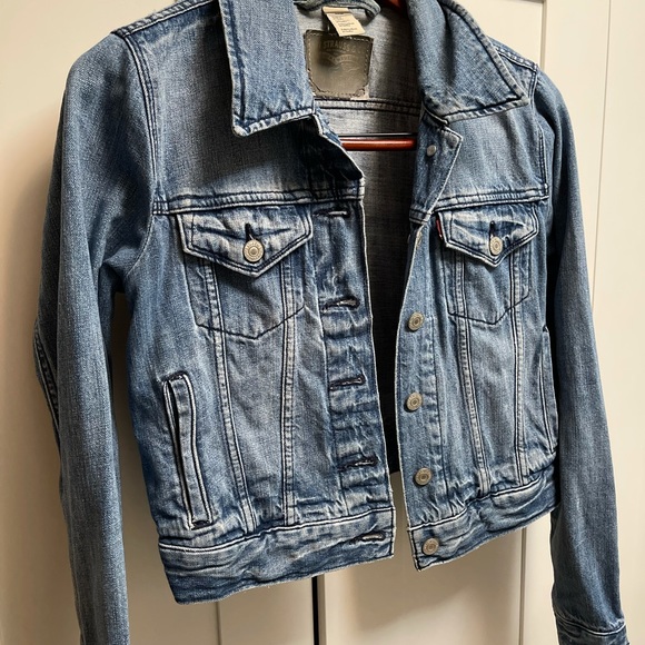 Women’s Levi’s Silver Tag original Denim button up Denim Western Jacket Small - Picture 4 of 13